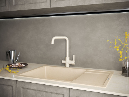 Смеситель для кухни Paulmark LOGAS Lo213021-302 на мойку бежевый